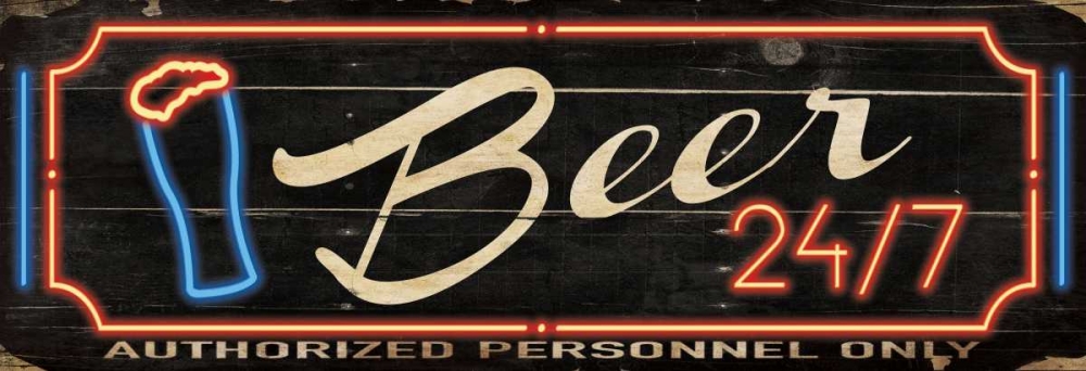 Wall art: Wooden Beer 24-7, by Grey, Jace