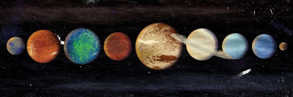 Wall Art Painting id:106396, Name: Planets In The Galaxy, Artist: Grey, Jace