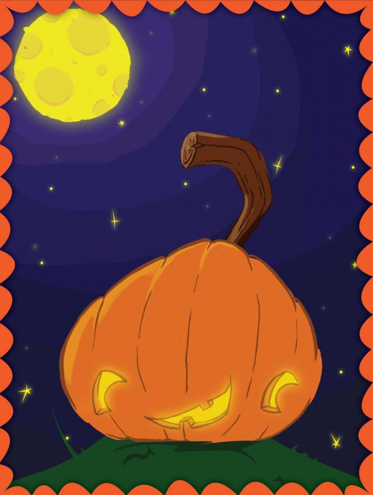 Wall art: Halloween Pumpkin, by Grey, Jace