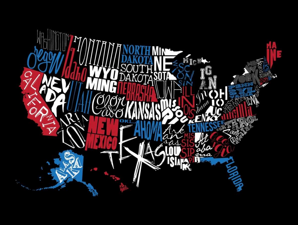 Wall art: USA 3, by Grey, Jace