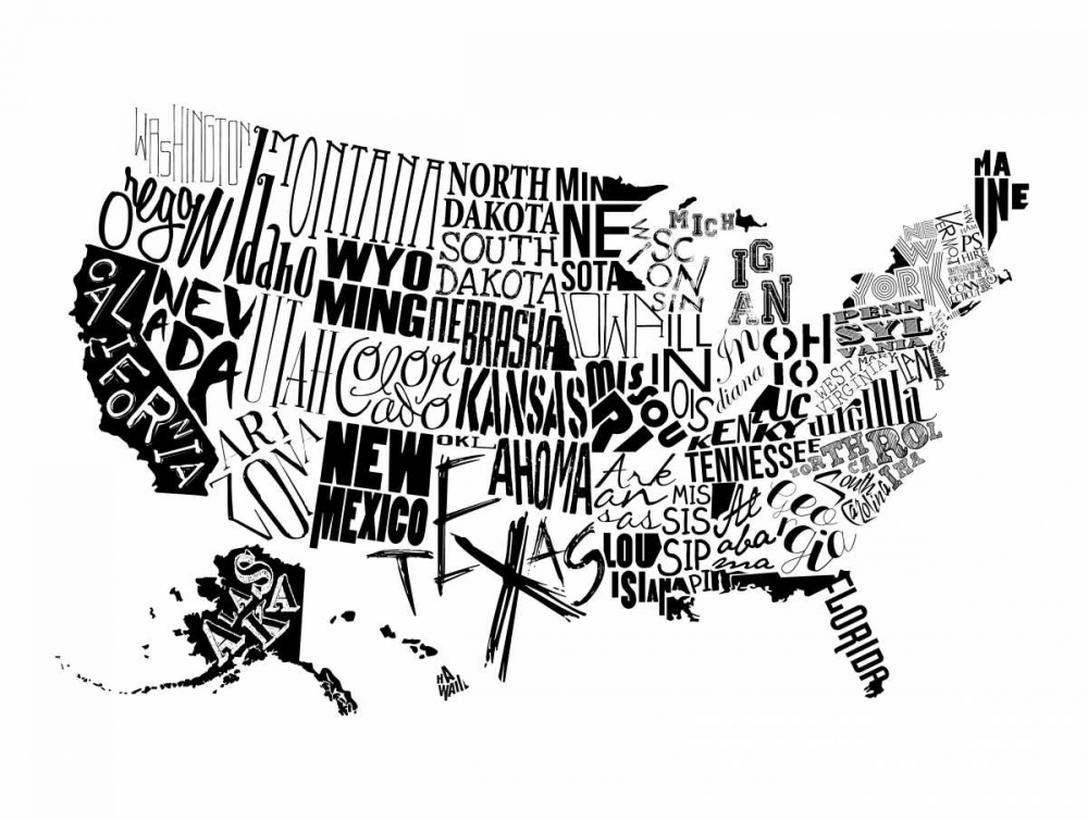 Wall art: USA, by Grey, Jace