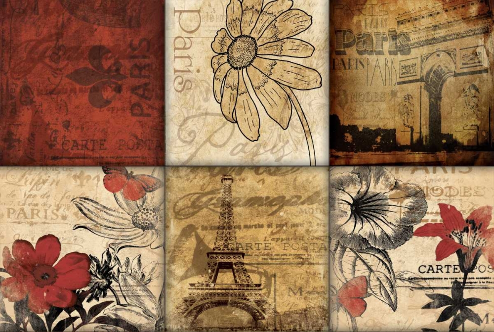 Wall Art Painting id:26345, Name: Paris Floral, Artist: Grey, Jace