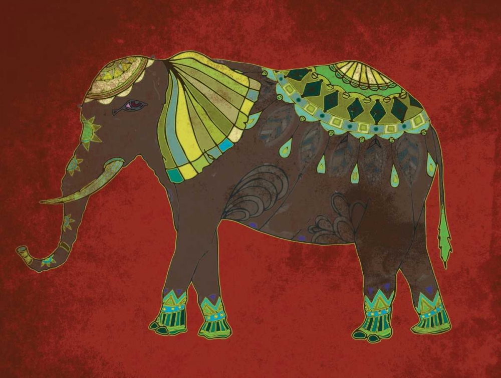 Wall art: Indian Elephant 2, by Grey, Jace