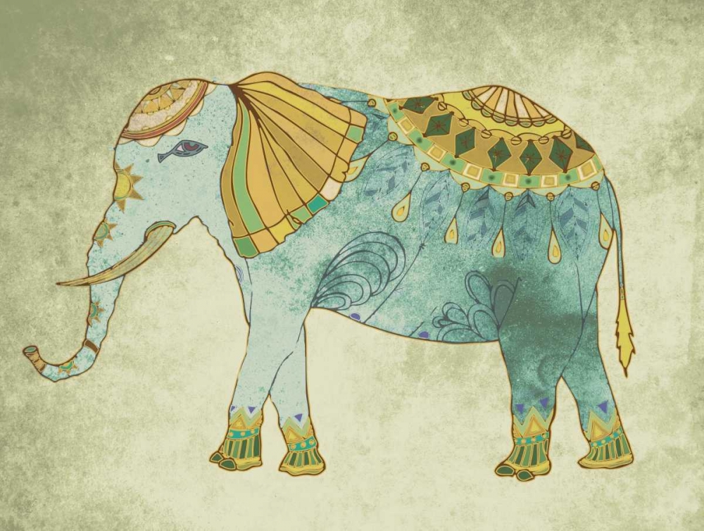 Wall Art Painting id:26375, Name: Indian Elephant, Artist: Grey, Jace