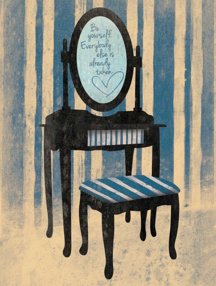 Wall art: Be Yourself Blue, by Grey, Jace