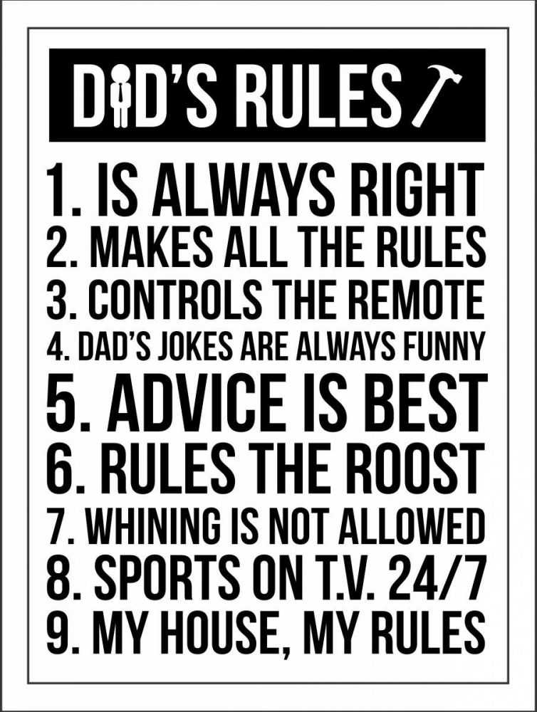 Art Print: Dads Rules