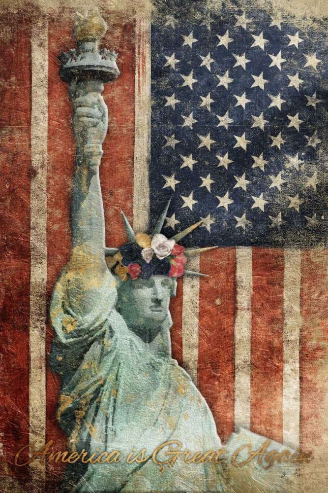 Wall Art Painting id:161454, Name: Statue Of America Is Great Again, Artist: Grey, Jace