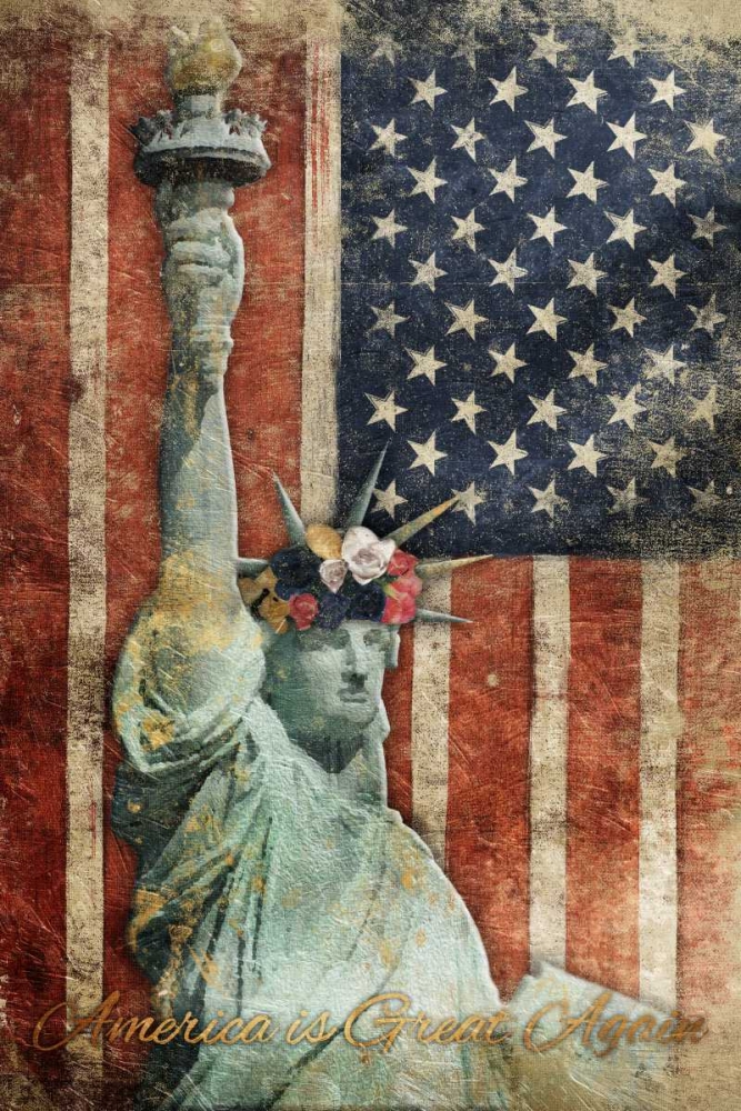 Wall art: Statue Of America Is Great Again, by Grey, Jace
