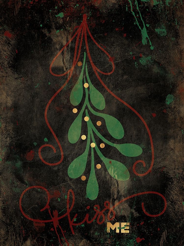 Wall Art Painting id:199841, Name: Christmas Kiss, Artist: Grey, Jace