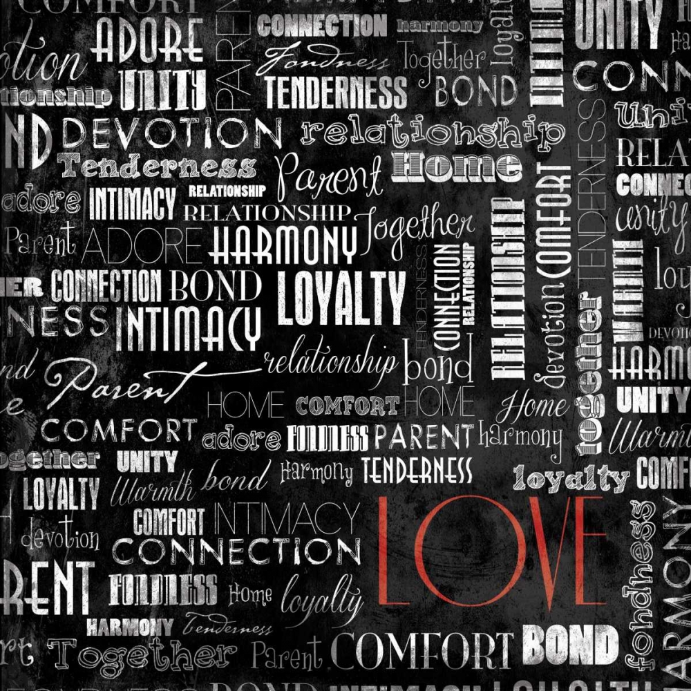 Wall art: LOVE, by Grey, Jace