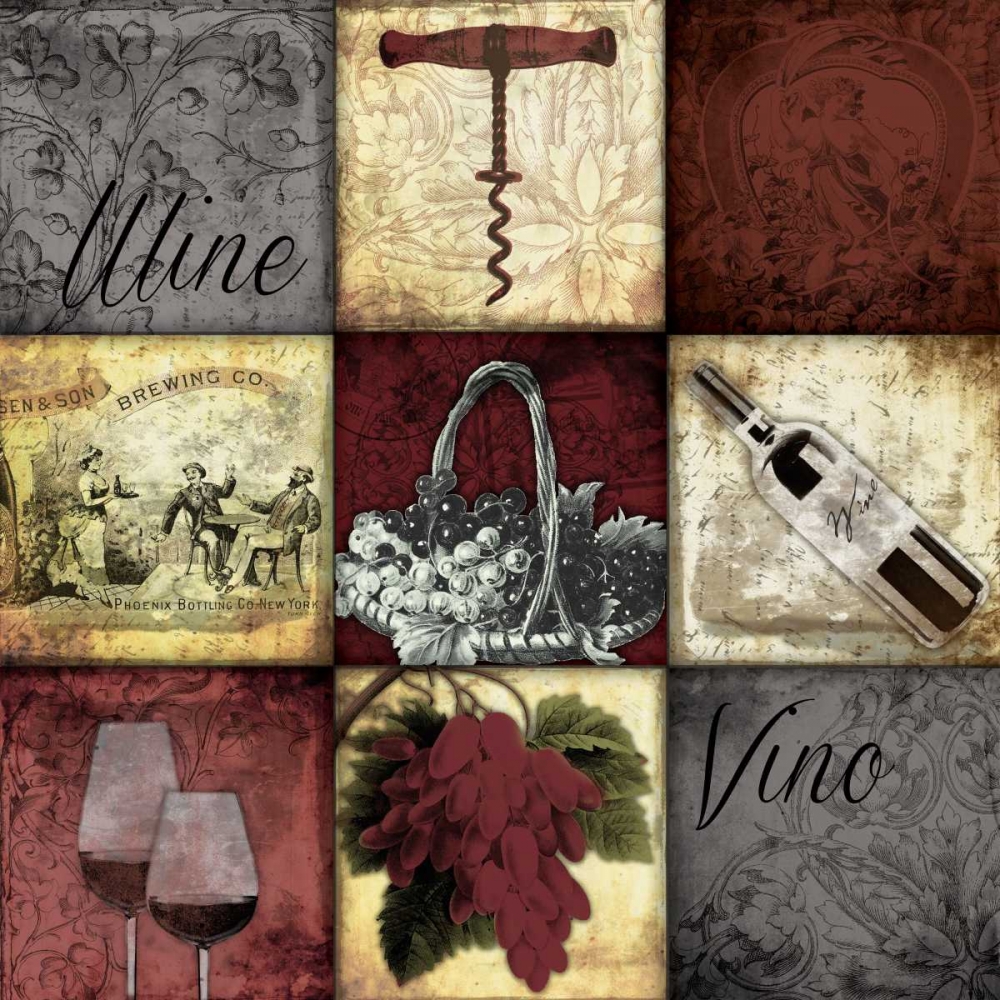 Wall art: Wine 9patch2, by Grey, Jace