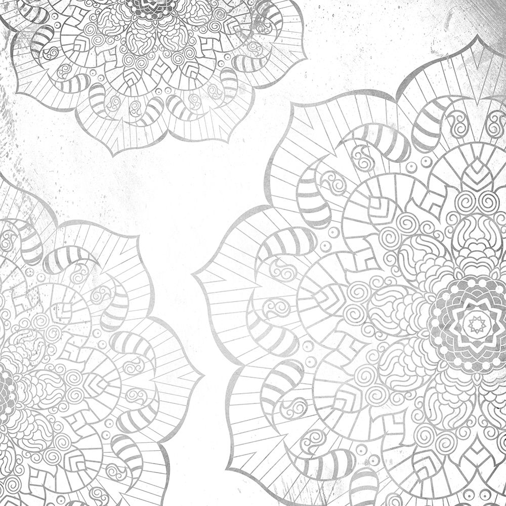 Wall art: Silver Mandala, by Grey, Jace