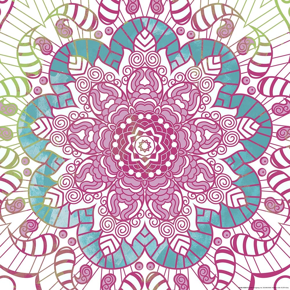 Wall art: Flower Mandala Pop, by Grey, Jace