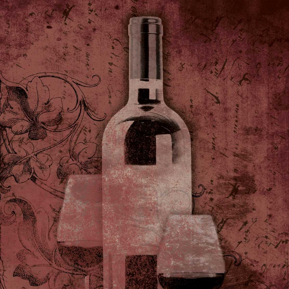 Wall art: Wine and glass, by Grey, Jace