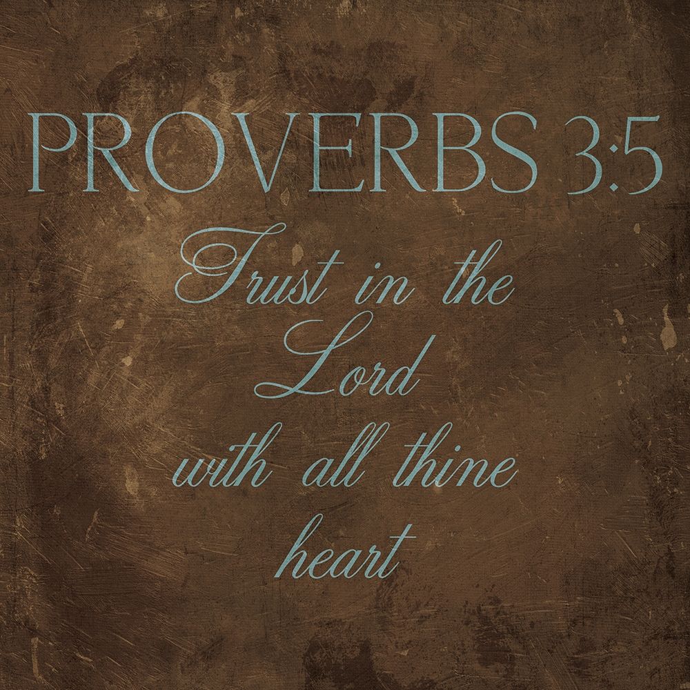 Art Print: Trust In The Lord Brown