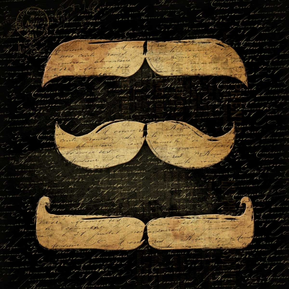 Wall art: Stache Black, by Grey, Jace
