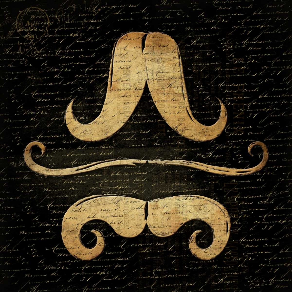 Wall art: Stache Black 2, by Grey, Jace