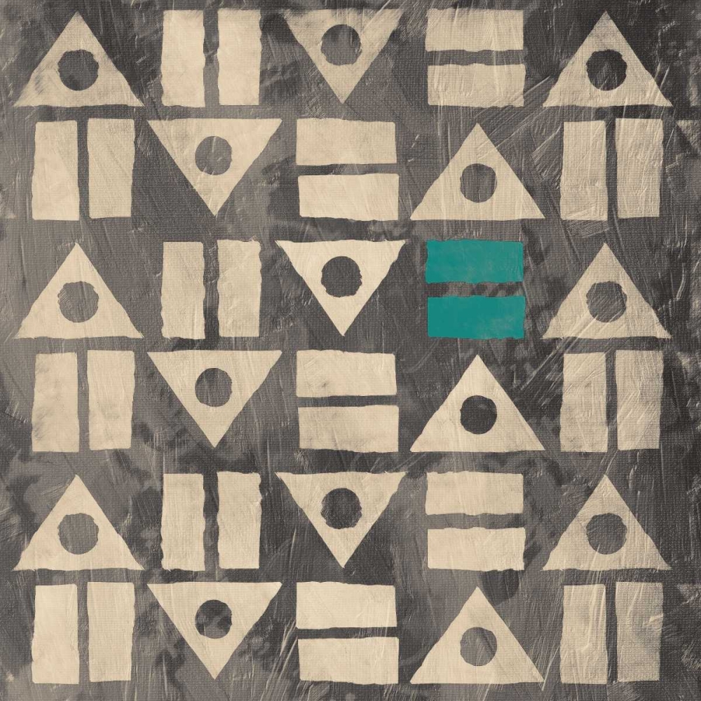 Wall art: Teal Rectangle, by Grey, Jace