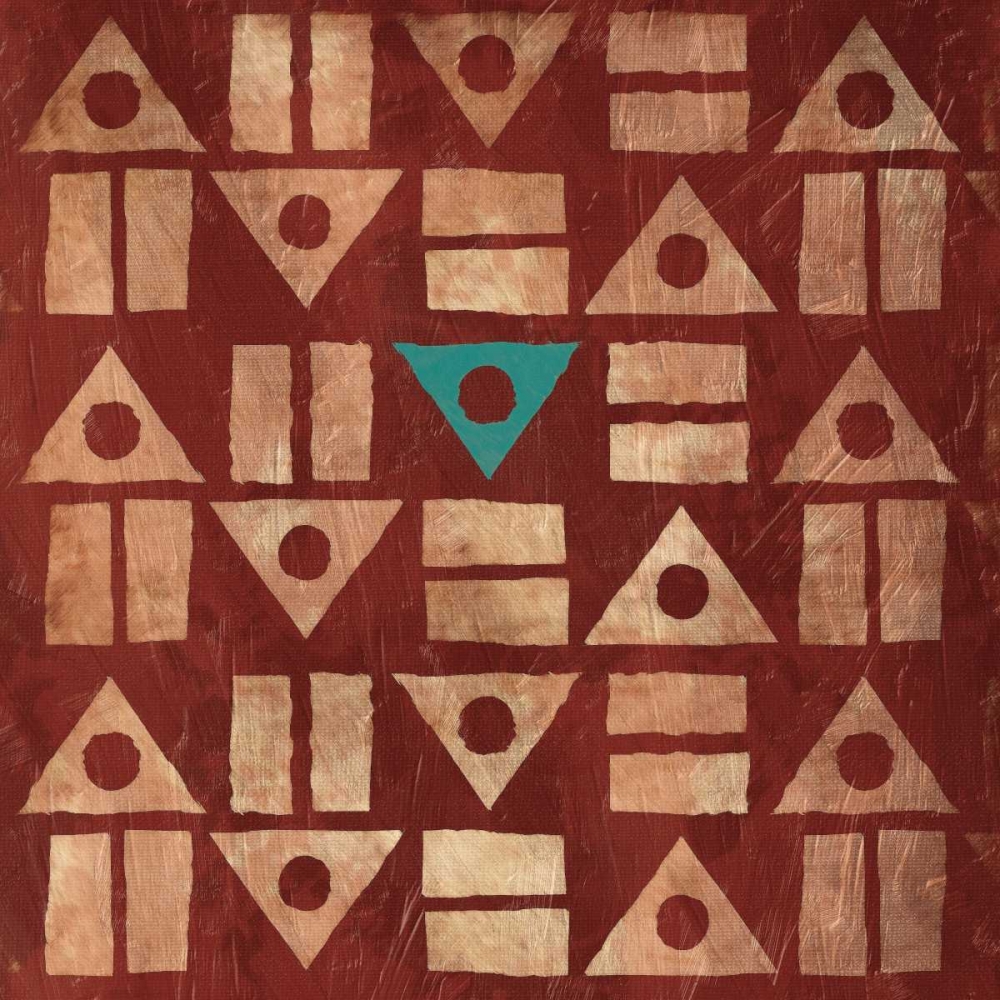 Wall Art Painting id:27476, Name: Teal Triangle, Artist: Grey, Jace
