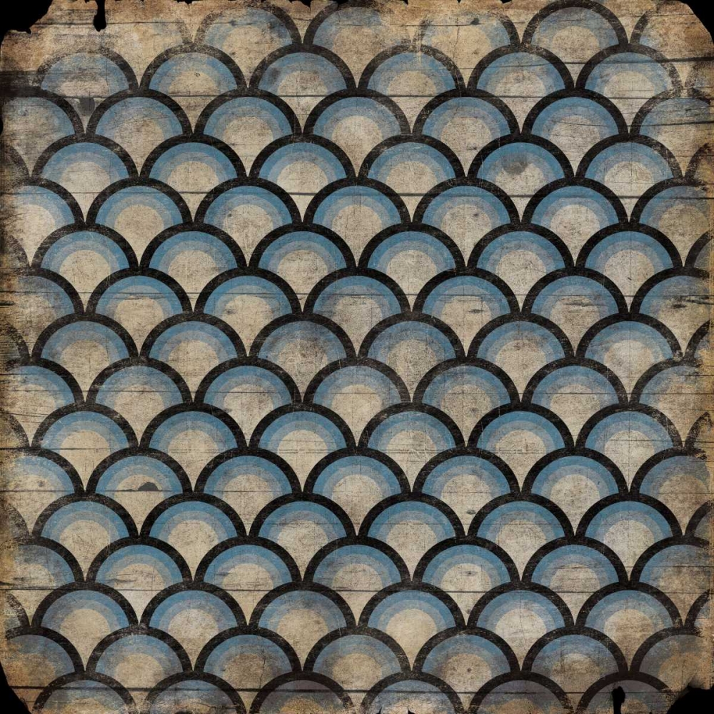 Wall art: Blue pattern, by Grey, Jace