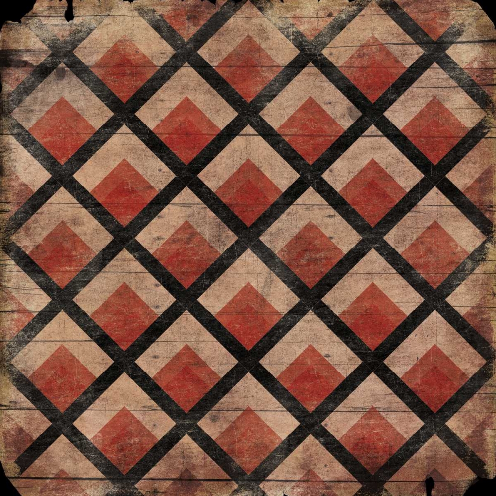 Wall art: Red pattern, by Grey, Jace