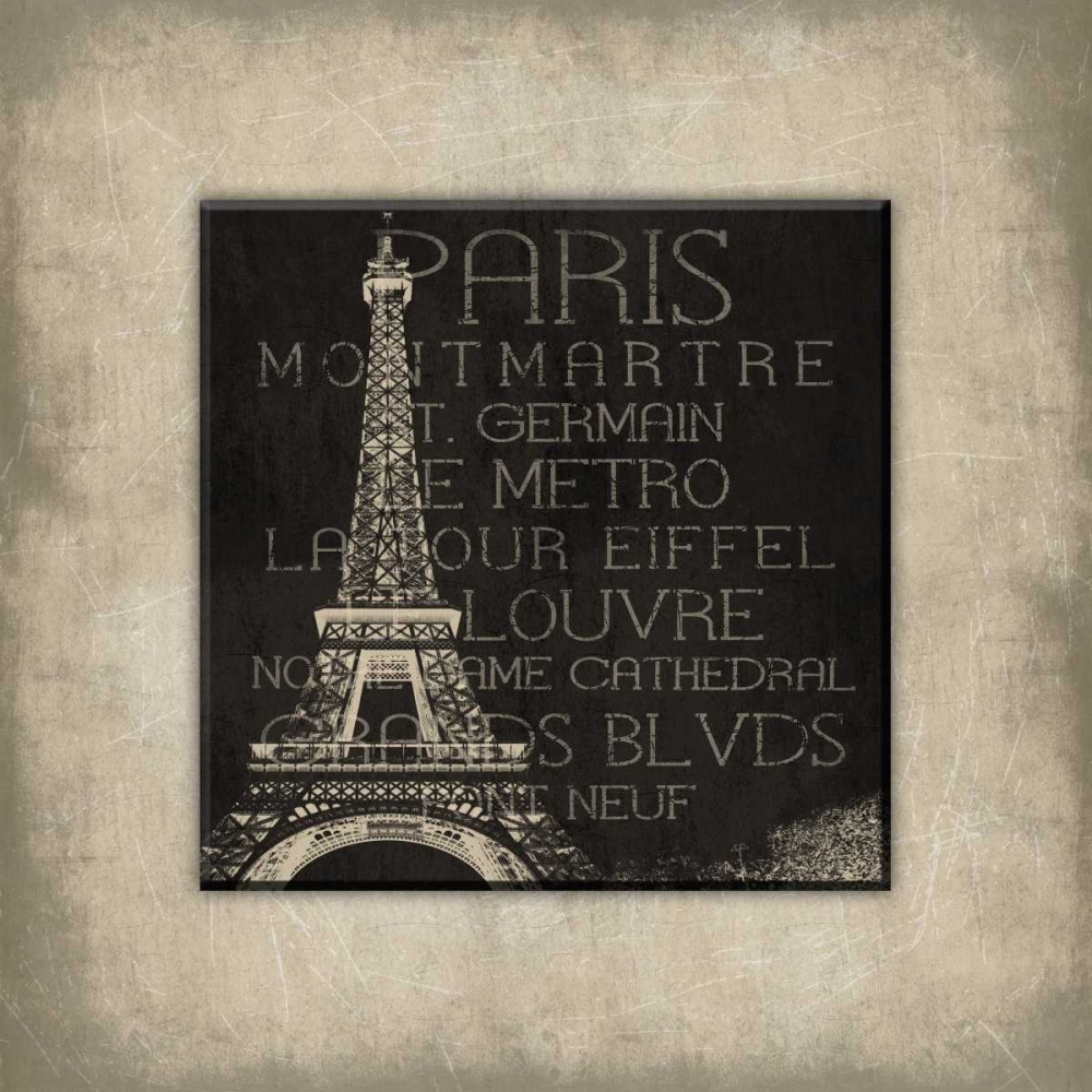 Wall Art Painting id:37544, Name: Paris Type Bordered, Artist: Grey, Jace