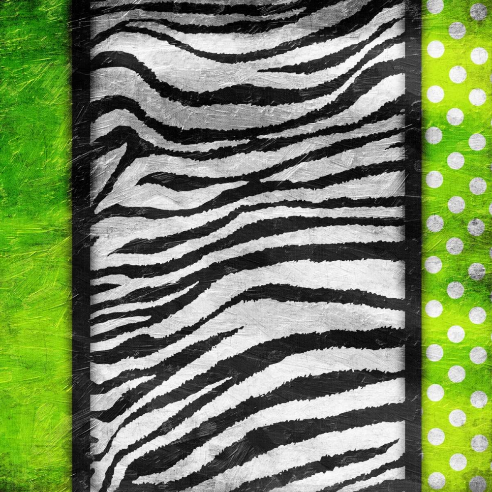Wall art: Lime Zebra Dots, by Grey, Jace