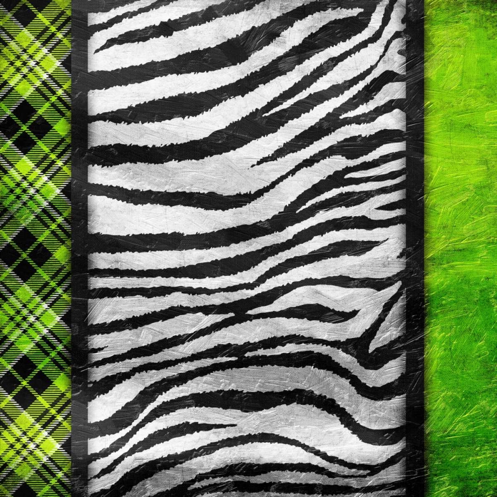 Wall art: Lime Zebra Plaid, by Grey, Jace