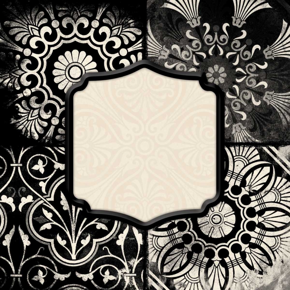 Wall art: Black cream border, by Grey, Jace