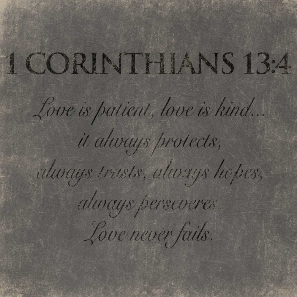 Wall Art Painting id:125742, Name: Love Corinthains, Artist: Grey, Jace