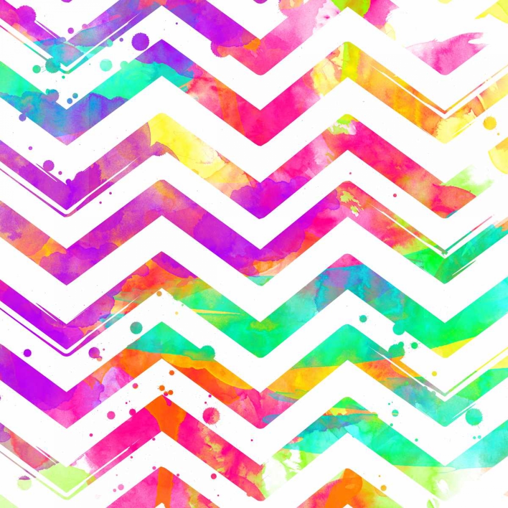 Wall art: Rainbow Chevron, by Grey, Jace