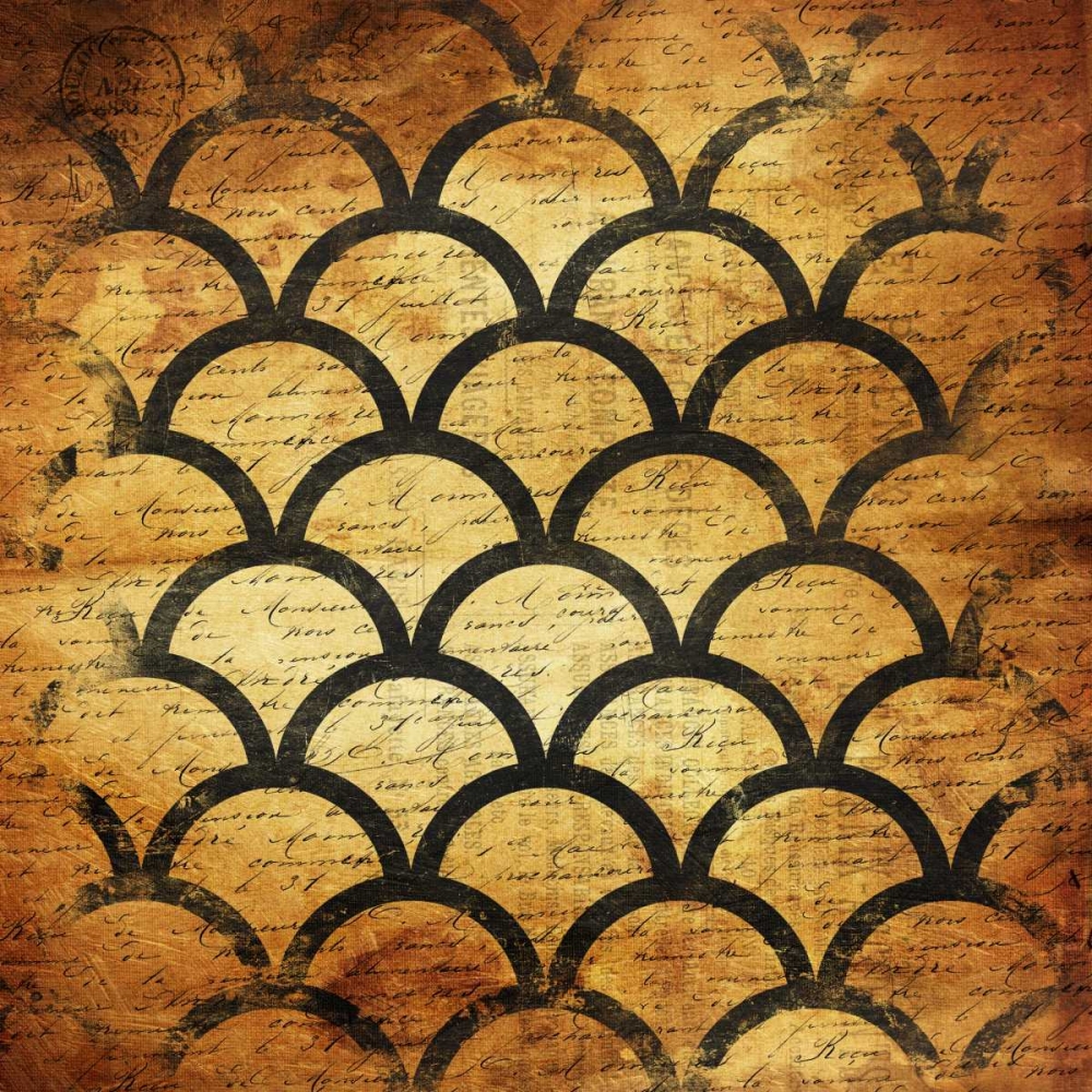 Wall art: BlackGold Geo 3, by Grey, Jace