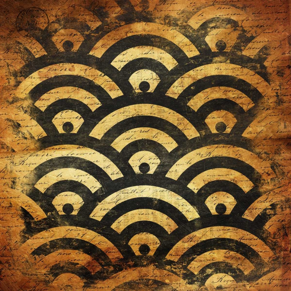 Wall art: BlackGold Geo 4, by Grey, Jace