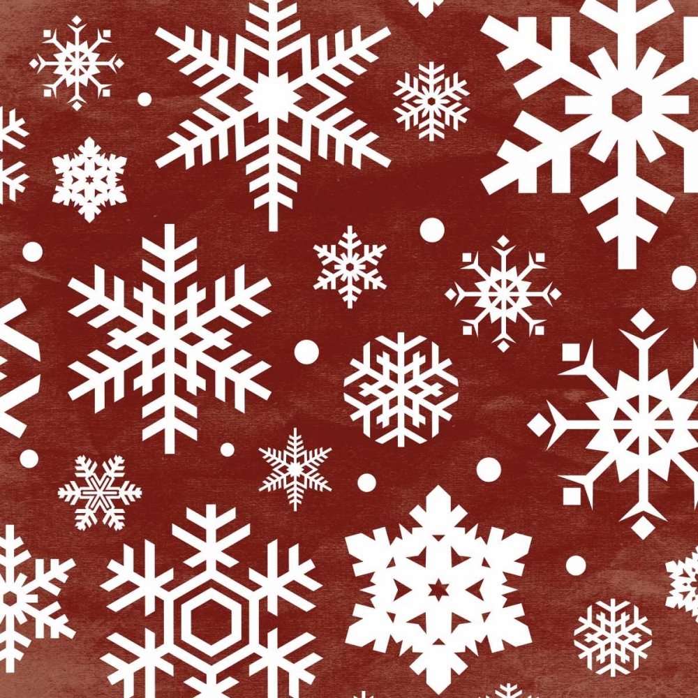 Wall Art Painting id:106460, Name: Red Snow Flakes, Artist: Grey, Jace