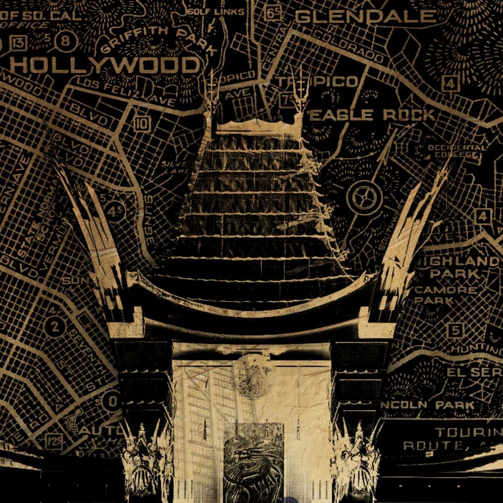 Wall art: LA Map, by Grey, Jace