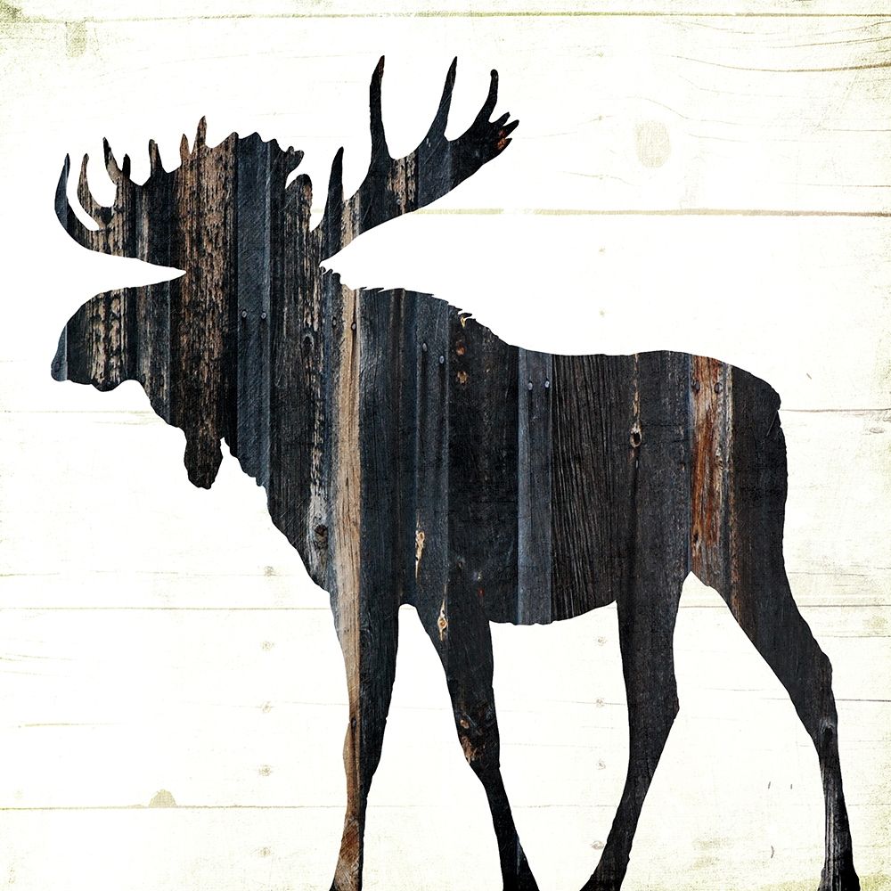 Wall art: Wood On Wood Moose, by Grey, Jace
