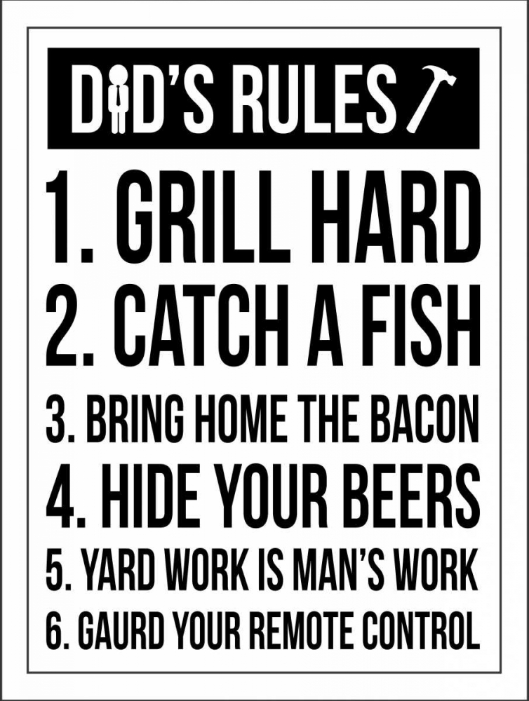 Art Print: Dad Rules