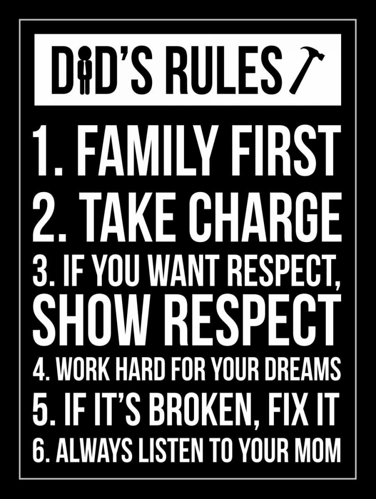 Art Print: Dad Rules IV