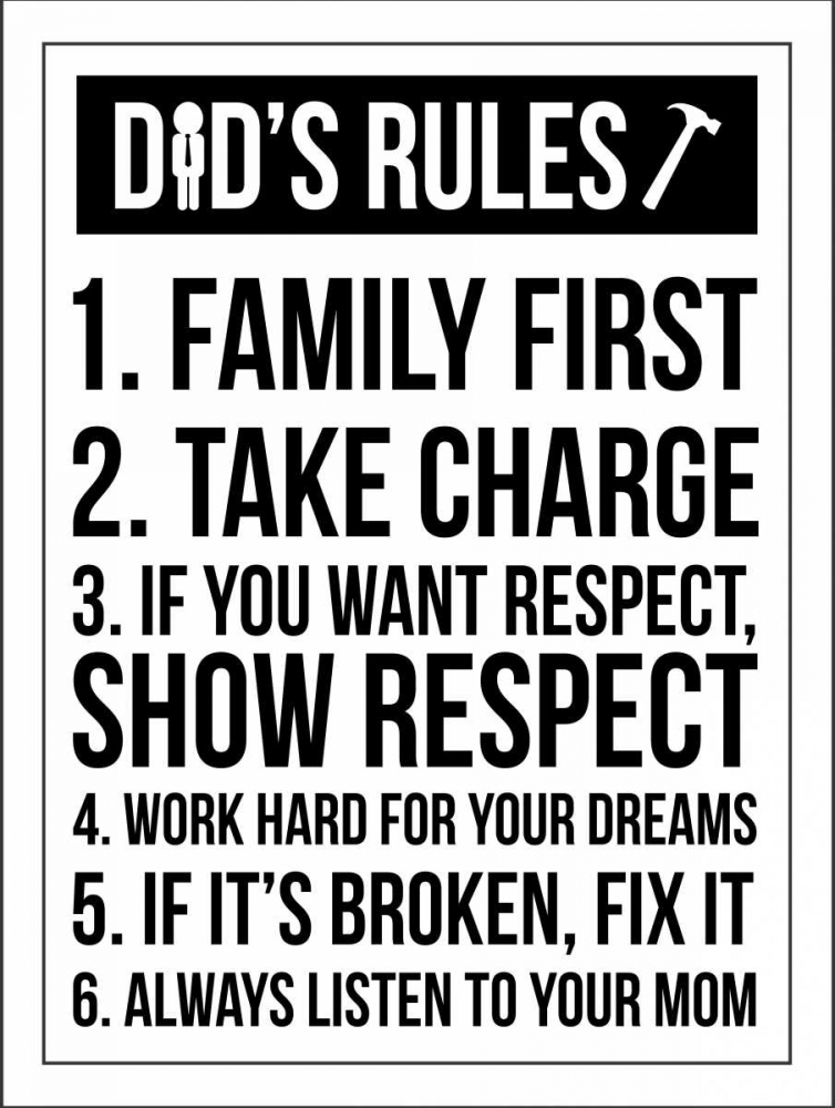 Art Print: Dad Rules III