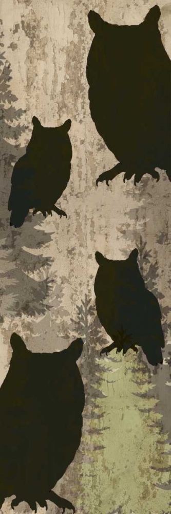 Wall Art Painting id:125786, Name: Owls and Pines, Artist: Allen, Kimberly