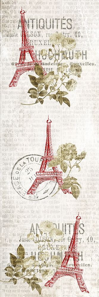 Wall Art Painting id:200046, Name: Paris Script panel, Artist: Allen, Kimberly