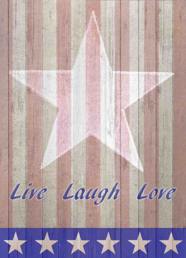 Wall Art Painting id:106589, Name: Live Laugh Love Flag, Artist: Allen, Kimberly