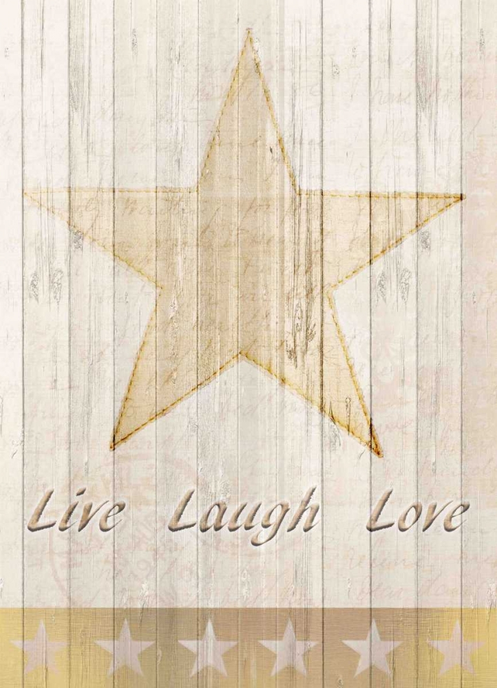 Wall Art Painting id:106599, Name: Live Laugh Love Gold, Artist: Allen, Kimberly