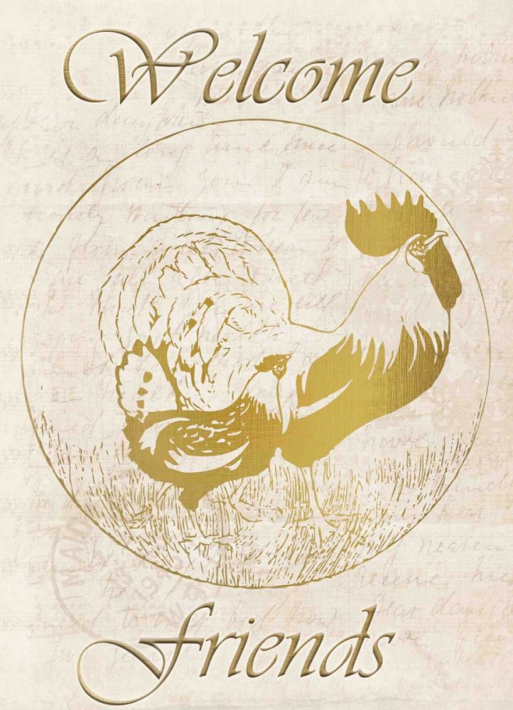 Art Print: Rooster Welcome Friends