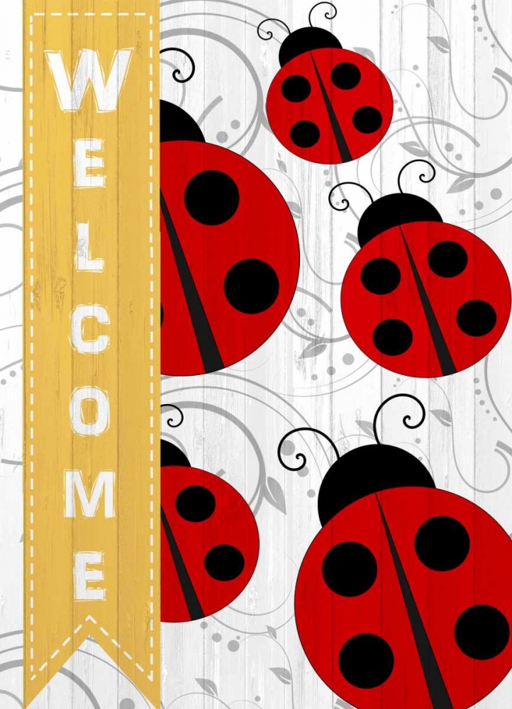 Wall Art Painting id:106605, Name: Welcome Ladybug, Artist: Allen, Kimberly