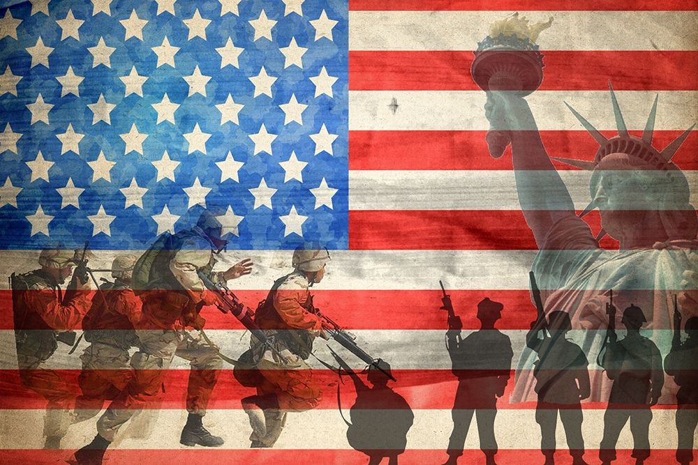 Wall art: The Red White and Blue, by Allen, Kimberly