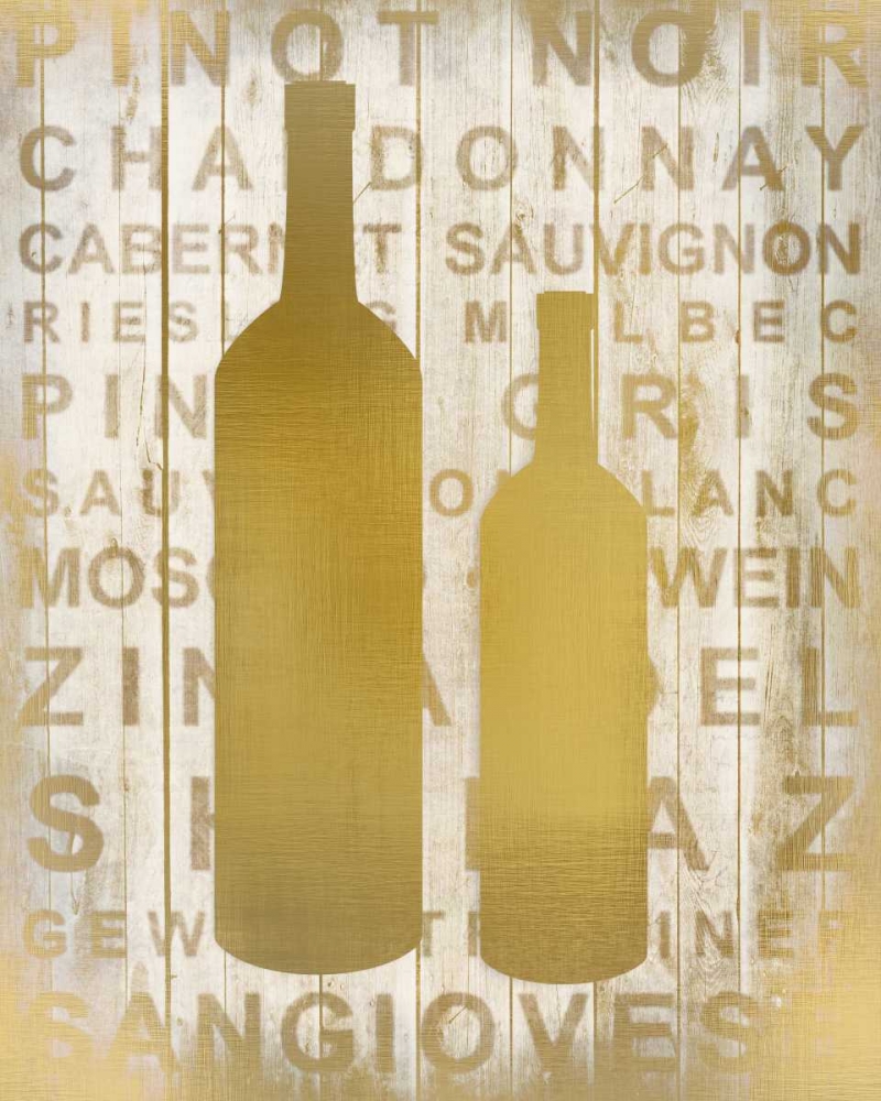 Wall Art Painting id:138144, Name: Golden Wine Silhouette 2, Artist: Allen, Kimberly