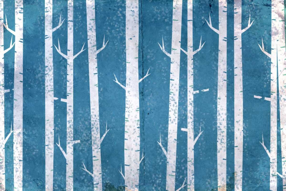 Art Print: Blue In the Birches