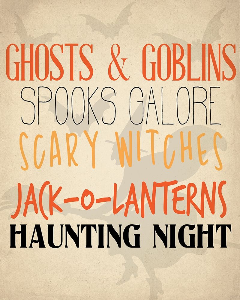 Wall art: Ghost and Goblins, by Allen, Kimberly