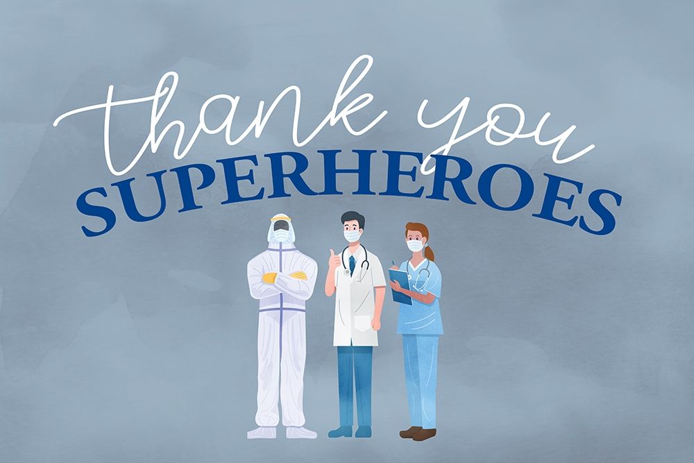 Wall art: Thank you Superheroes, by Allen, Kimberly